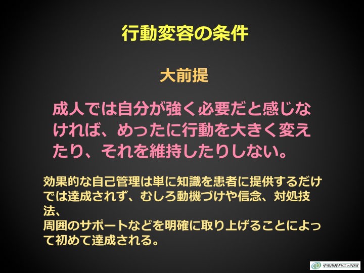 行動変容の条件の図